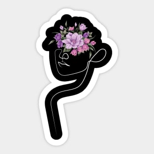 Find the Closest Flowers Bouquet and Put it on your Head | One Line Drawing | One Line Art | Minimal | Minimalist Sticker